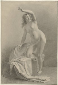 Estudio sobre modelo de desnudo femenino de Gijsbertus Johannus van den Berg