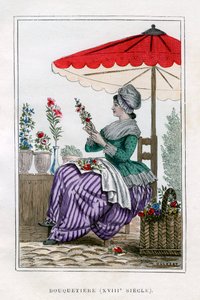 Vendedora de flores, siglo XVIII 1882-1884
