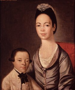 La Sra. Aaron Lopez y su hijo Joshua de Gilbert Stuart