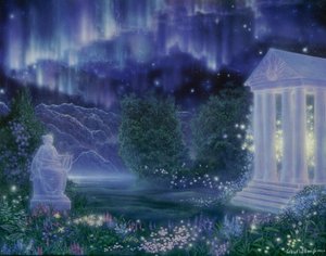 Aurora garden,1990 (acrílico sobre lienzo)
