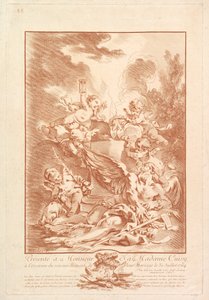 Alegoría para la conmemoración de un matrimonio, mediados del siglo XVIII de Gilles Demarteau