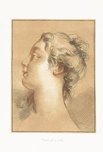 cabeza de una niña Tête de jeune fille de Gilles Demarteau