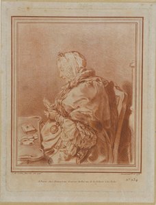 Retrato de Madame Geoffrin 1699-1777, 1770 de Gilles Demarteau