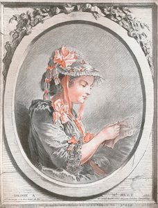 Retrato de Madame Huet, c1773 de Gilles Demarteau