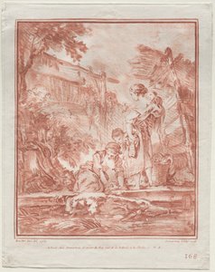 La lavandera, 1767 de Gilles Demarteau
