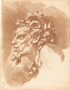 Cabeza de un fauno de Gilles Demarteau, the Elder after François Boucher