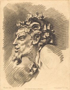 Cabeza de un fauno de Gilles Demarteau, the Elder after François Boucher