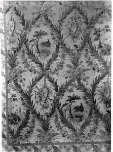 Revestimiento de seda de la pared del dormitorio de la emperatriz, 1787