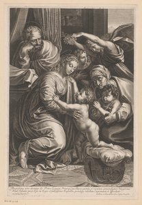 Sagrada Familia con Isabel, Juan el Bautista y Ángeles de Gilles Rousselet
