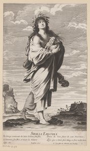 Sibila de Erythrae, con María y el Niño al fondo Sibille Eristrée (título sobre objeto) Sibilas (título de la serie) Les Sibylles (título de la serie) de Gilles Rousselet