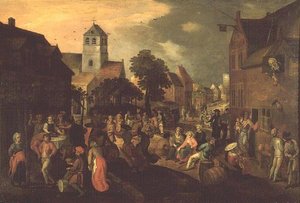 La Fiesta del Pueblo de Gillis (attr. to) Mostaert