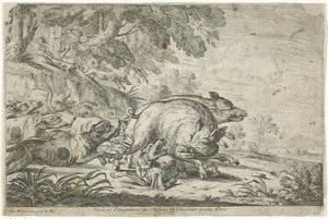 caza del jabalí Yates (título de la serie) de Gillis Peeters (I)