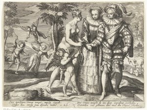 Venus, Amor en Discordia de Gillis van Breen (attributed to)