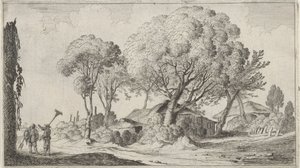 Granjas entre árboles Doce paisajes (título de la serie) de Gillis van Scheyndel (I)