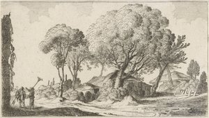 Granjas entre árboles Doce paisajes (título de la serie) de Gillis van Scheyndel (I)