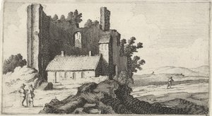 Capilla en una ruina Doce paisajes (título de la serie) de Gillis van Scheyndel (I)