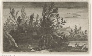 paisaje de noche Seis paisajes (título de la serie) de Gillis van Scheyndel (I)