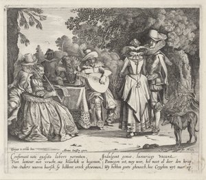 Elegante compañía musical al aire libre de Gillis van Scheyndel (I)