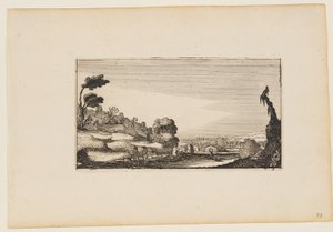 Panorama de colinas, de Doce paisajes con figuras de Gillis van Scheyndel