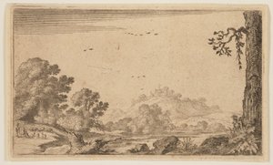 River in Partly Open Hilly Country, de Twelve Landscapes de Gillis van Scheyndel