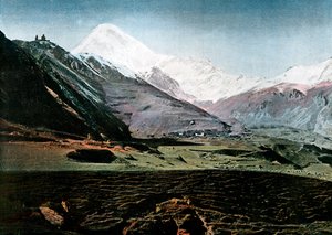 Monte Kazbek, Cáucaso, c1890