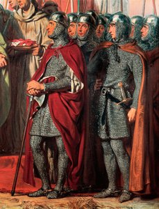 Tercera Cruzada (1189-1192): Encuentro y apretón de manos entre Felipe Augusto (Felipe II de Francia