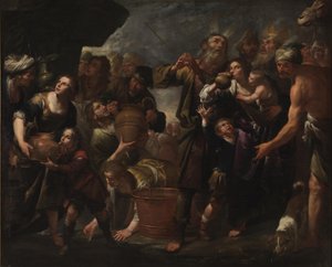 Moisés saca agua de la roca