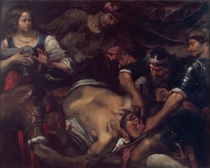 Los filisteos sacan los ojos a Sansón de Gioacchino Assereto