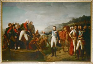 Despedida de Napoleón I y el zar Alejandro I en Tilsit en 1807 ...
