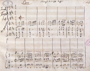 Partitura manuscrita de Gioacchino Rossini (1792-1868) de Gioachino Rossini