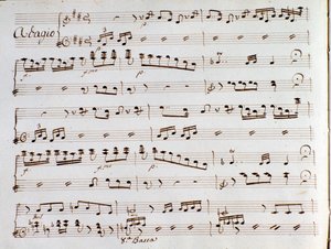 Página de la partitura de la sinfonía de El turco en Italia de Gioacchino Rossini de Gioachino Rossini