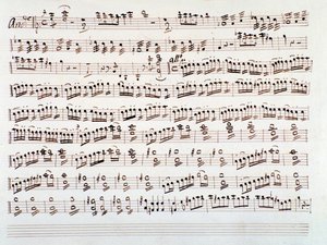 Página de partitura de violín para una sinfonía de Gioacchino Rossini de Gioachino Rossini
