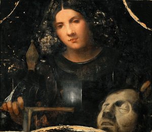 David con la cabeza de Goliat por Giorgione de Giorgio (workshop of) Giorgione