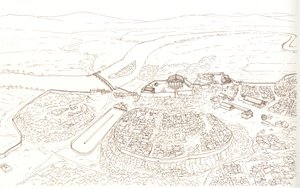 Antigua Roma (arcaica): vista de la ciudad de Roma en el siglo VI a.C. de Giorgio Albertini