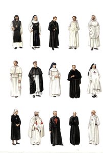 Trajes y vestidos de monjas, monjes en diferentes épocas. de Giorgio Albertini