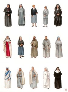 Trajes y vestidos de monjas, monjes en el siglo XX. de Giorgio Albertini