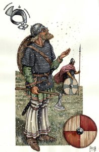 Edad Media: Guerrero vikingo del siglo IX. de Giorgio Albertini