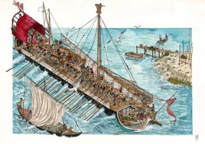 Reconstrucción de una galera veneciana del siglo XV por Giorgio Albertini. de Giorgio Albertini