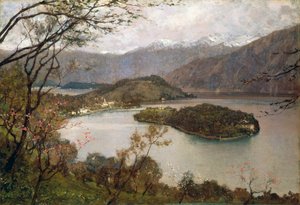 Vista de la Isla Comacina, Lago de Como de Giorgio Belloni