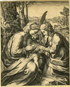 Giorgio Ghisi - Las bodas de Santa Catalina, 1850,0413.130 de Giorgio Ghisi