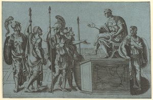 Soldados romanos ante un emperador, antes de 1540 de Giorgio Ghisi