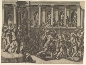 La burla de los prisioneros, ca. 1540 de Giorgio Ghisi