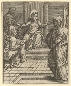 La Virgen de los Dolores: Cristo Disputando con los Doctores, uno de los nueve acompañantes, antes de 1575 de Giorgio Ghisi