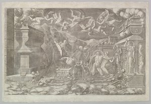 La Visión de Ezequiel, 1554 de Giorgio Ghisi