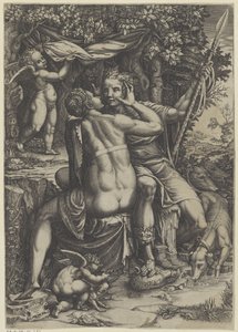 venus y adonis de Giorgio Ghisi