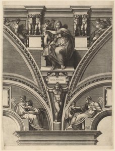 La Sibila délfica de Giorgio Ghisi after Michelangelo