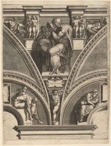 La Sibila Persa de Giorgio Ghisi after Michelangelo