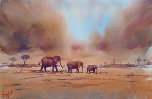 Viaje de un elefante africano de Giorgio Gosti