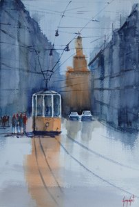 Reflejos del tranvía de Bolonia de Giorgio Gosti