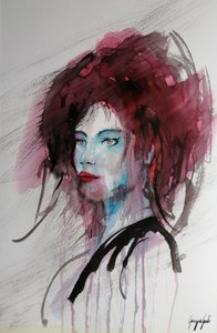 Retrato de una mujer expresiva